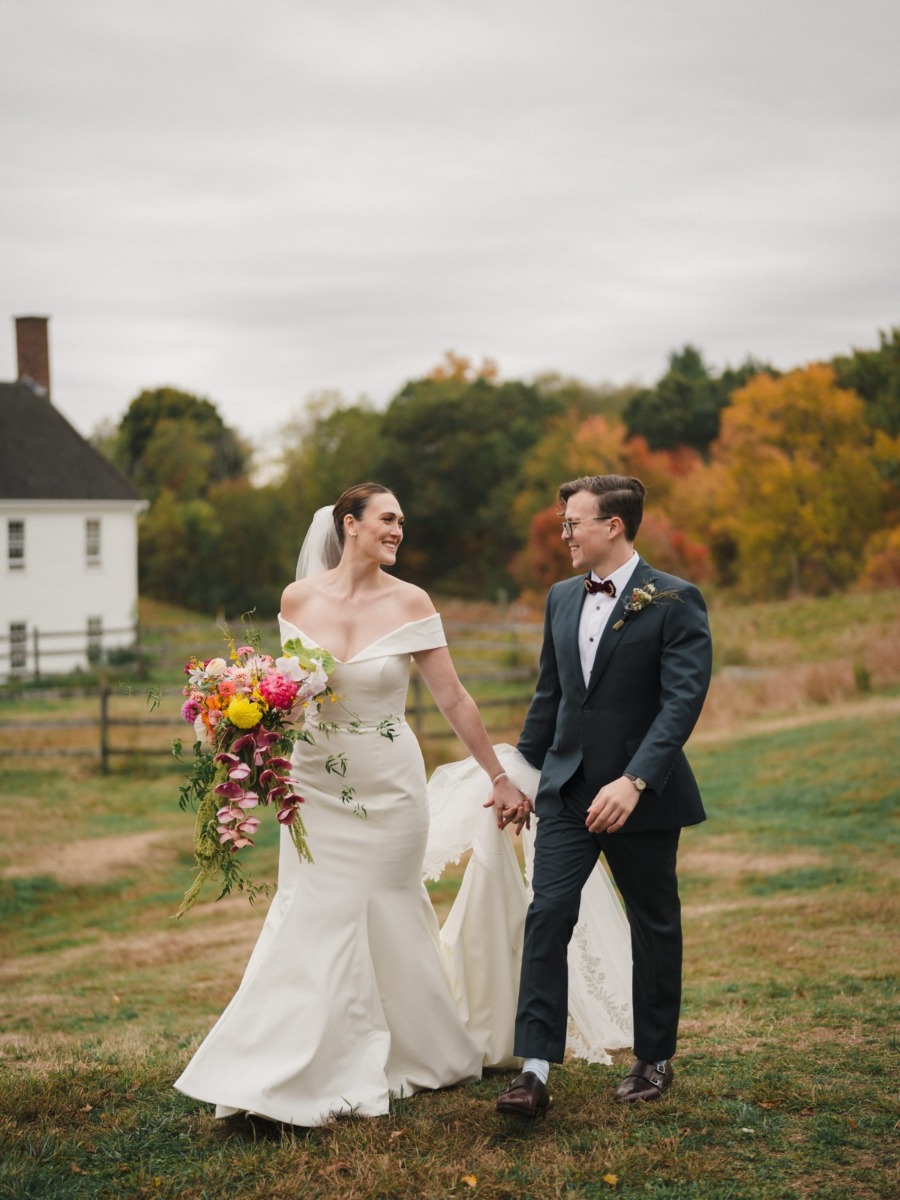 A vintage woodsy wedding in Massachusetts inspired by a rare flower