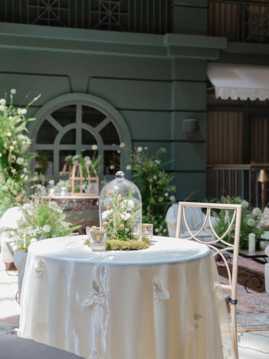 Enchanted European-inspired organic garden bridal shower
