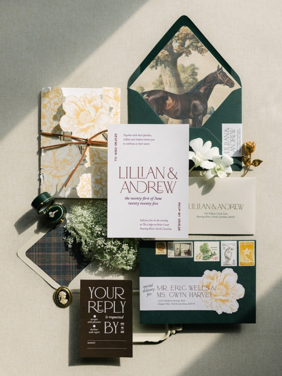 Quiet luxury wedding inspo with an equestrian twist