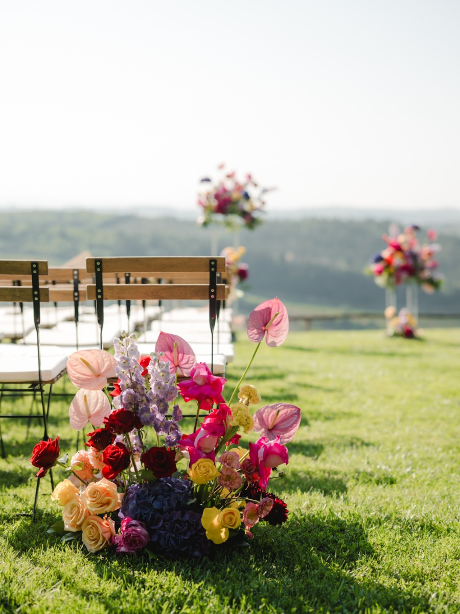 Bright, bold, and original: a chianti wedding with a colorful twist