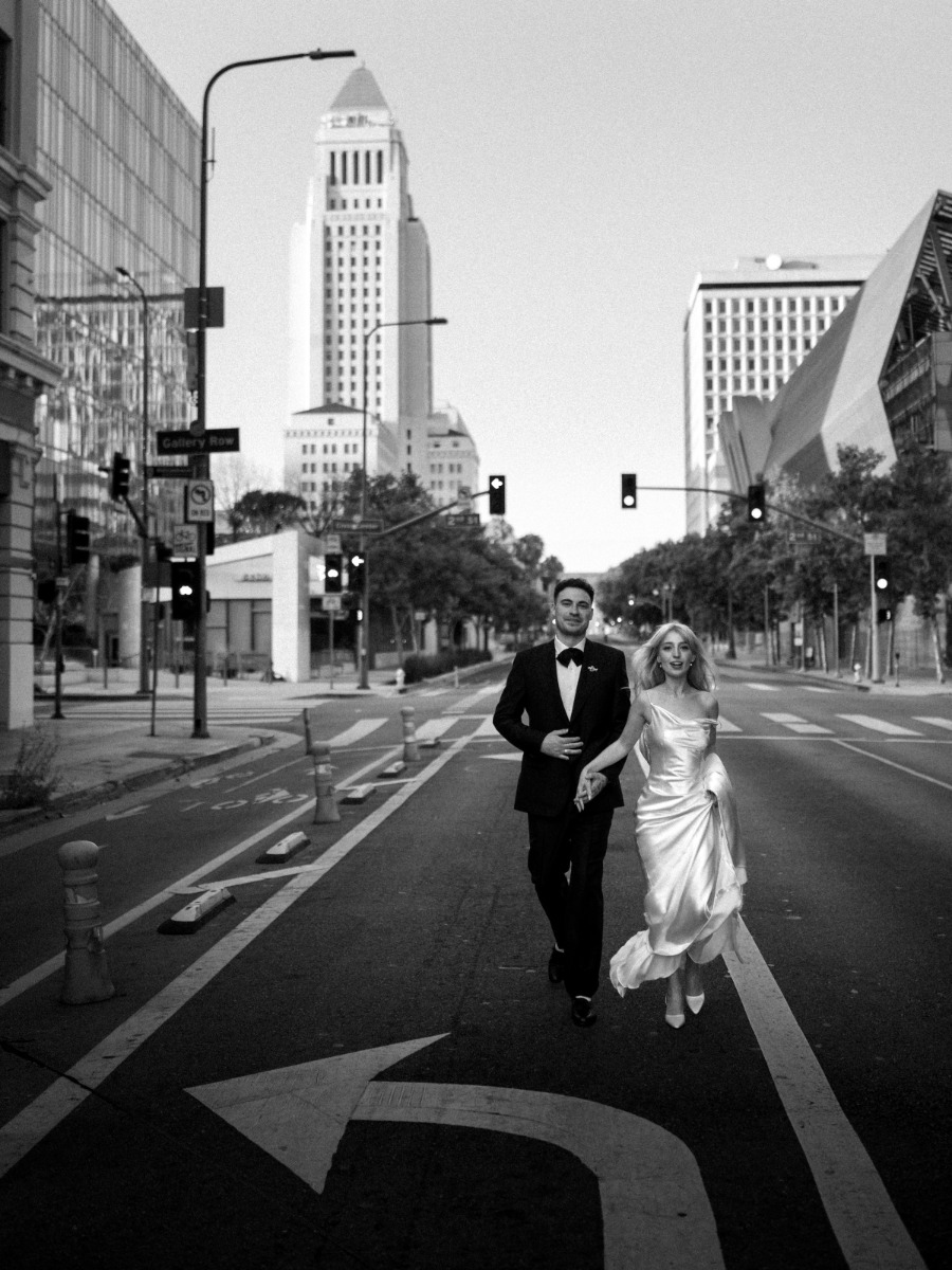 Fashion-forward wedding that was an ode to the city of Los Angeles