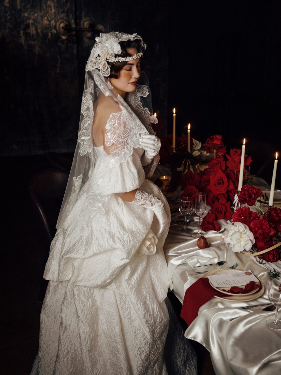 This moody wedding inspo blurs the line between life and fine art