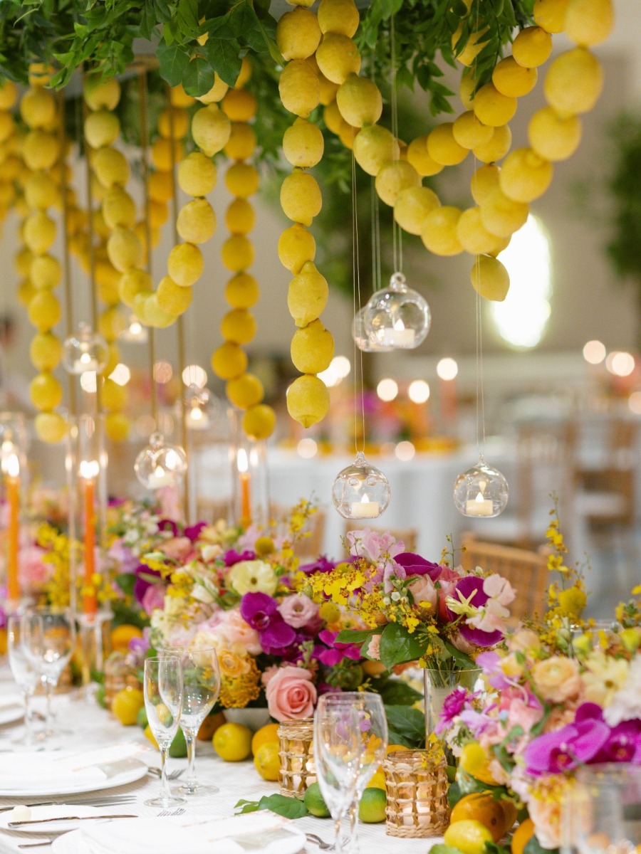 Bright citrus-themed wedding at the ritz carlton amelia island
