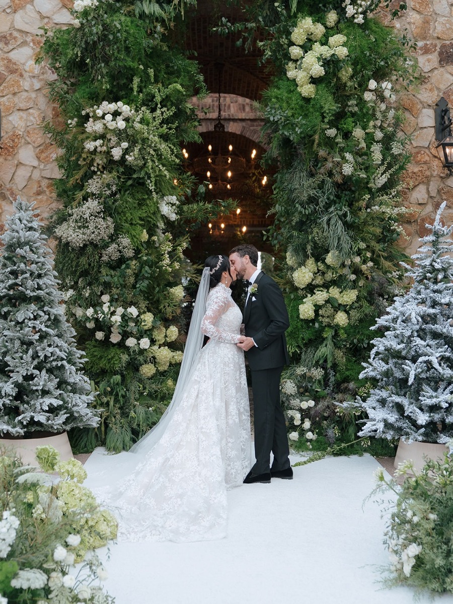 You won't believe where this winter wonderland wedding was held