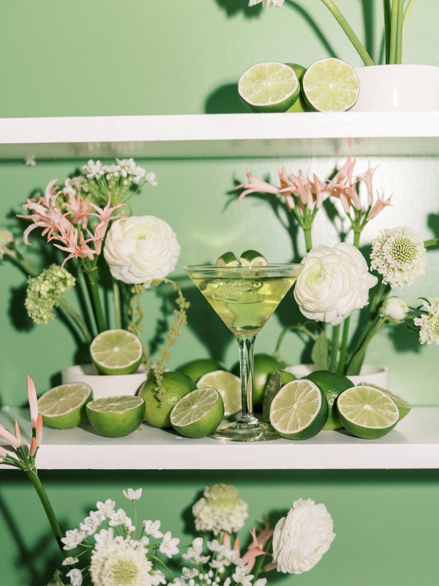 A chic spring farm wedding with a blush and lime palette