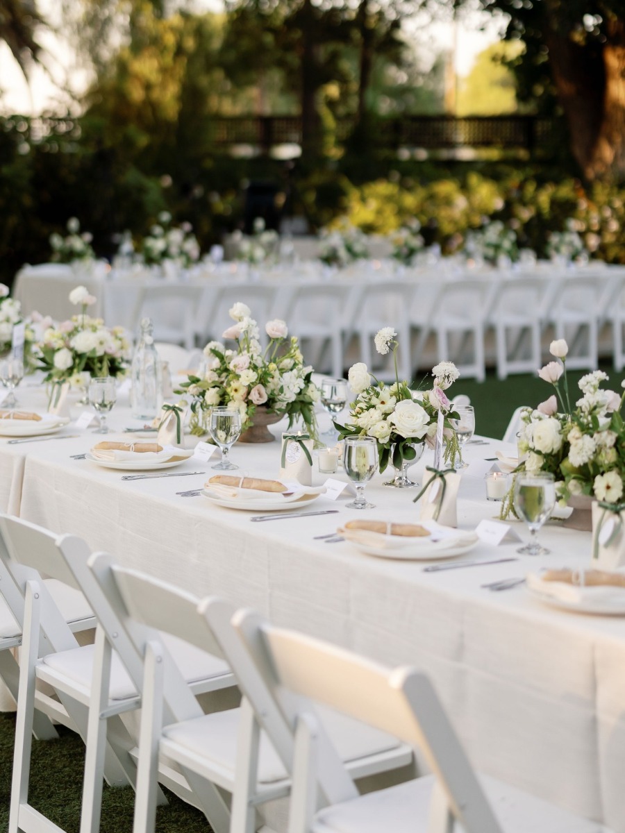 Edwardian-inspired garden wedding with chic cherry tomato accents