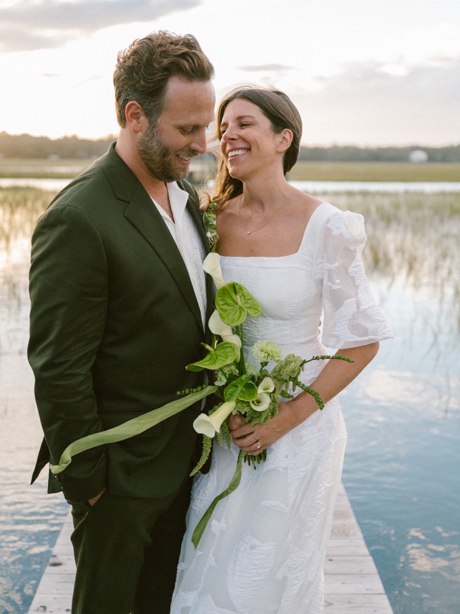 Elegant boho-by-the-bay wedding on Pawley's Island in South Carolina