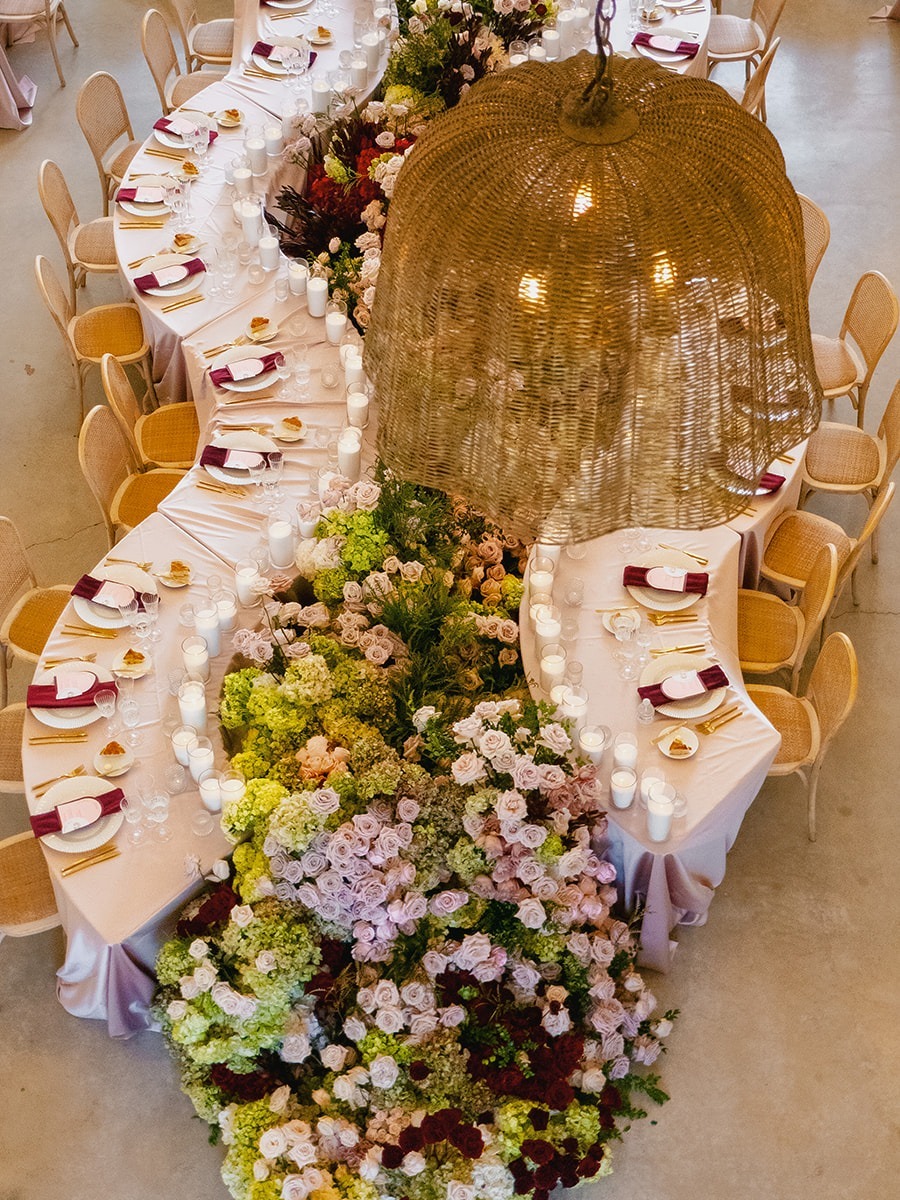 This wedding puts a modern twist on the secret garden aesthetic