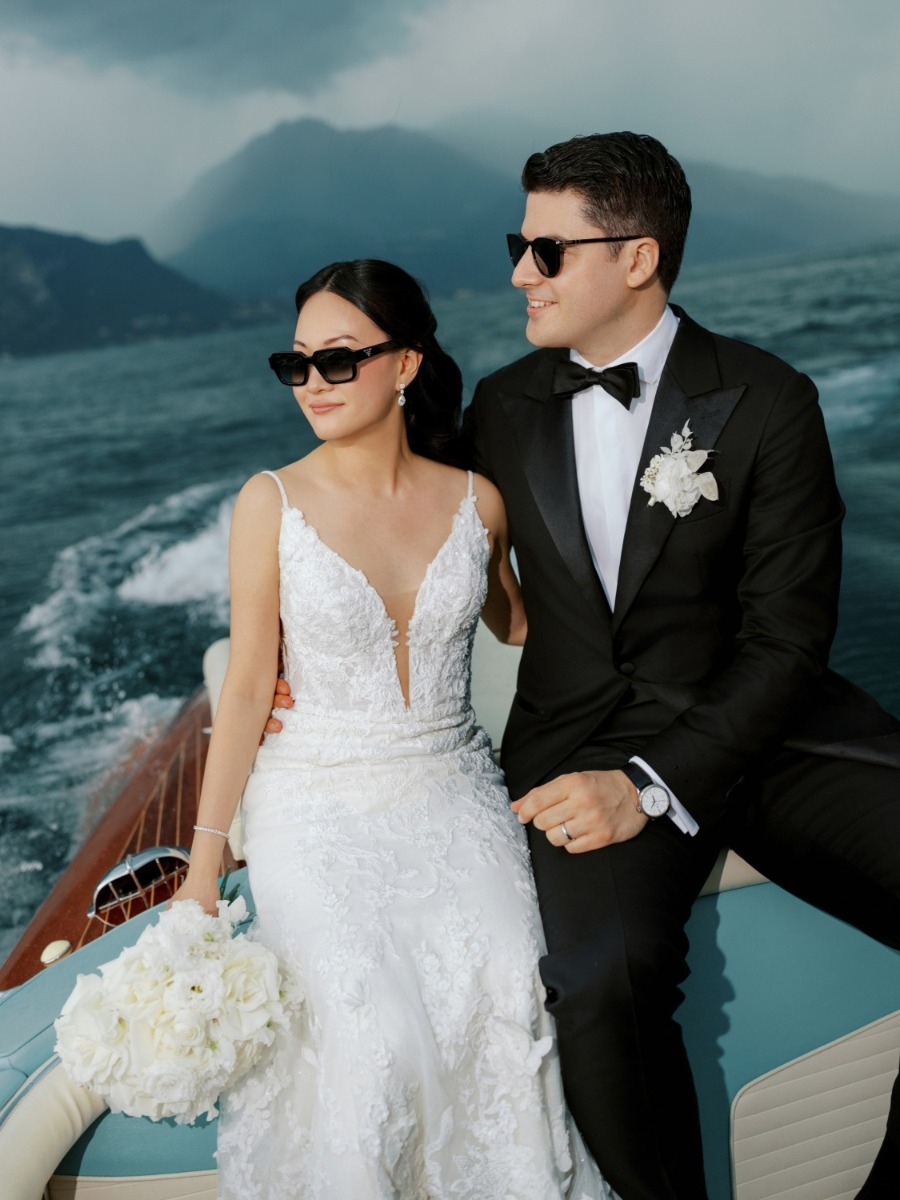 This wedding in Lake Como with a storm as a backdrop was a whole vibe