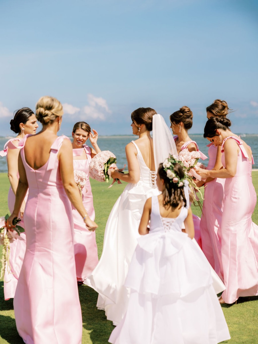 A waterfront wedding with the prettiest pink details