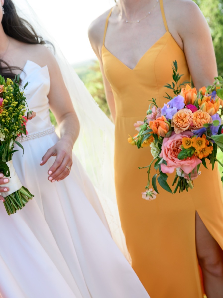 A colorful, wildflower-filled wedding in the texas hill country