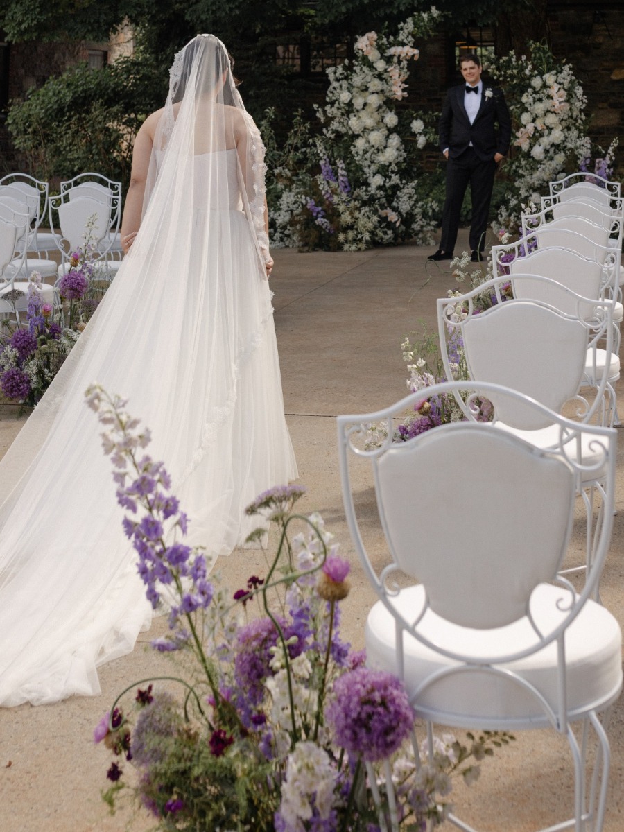 Good food and fashion came first at this romantic garden wedding