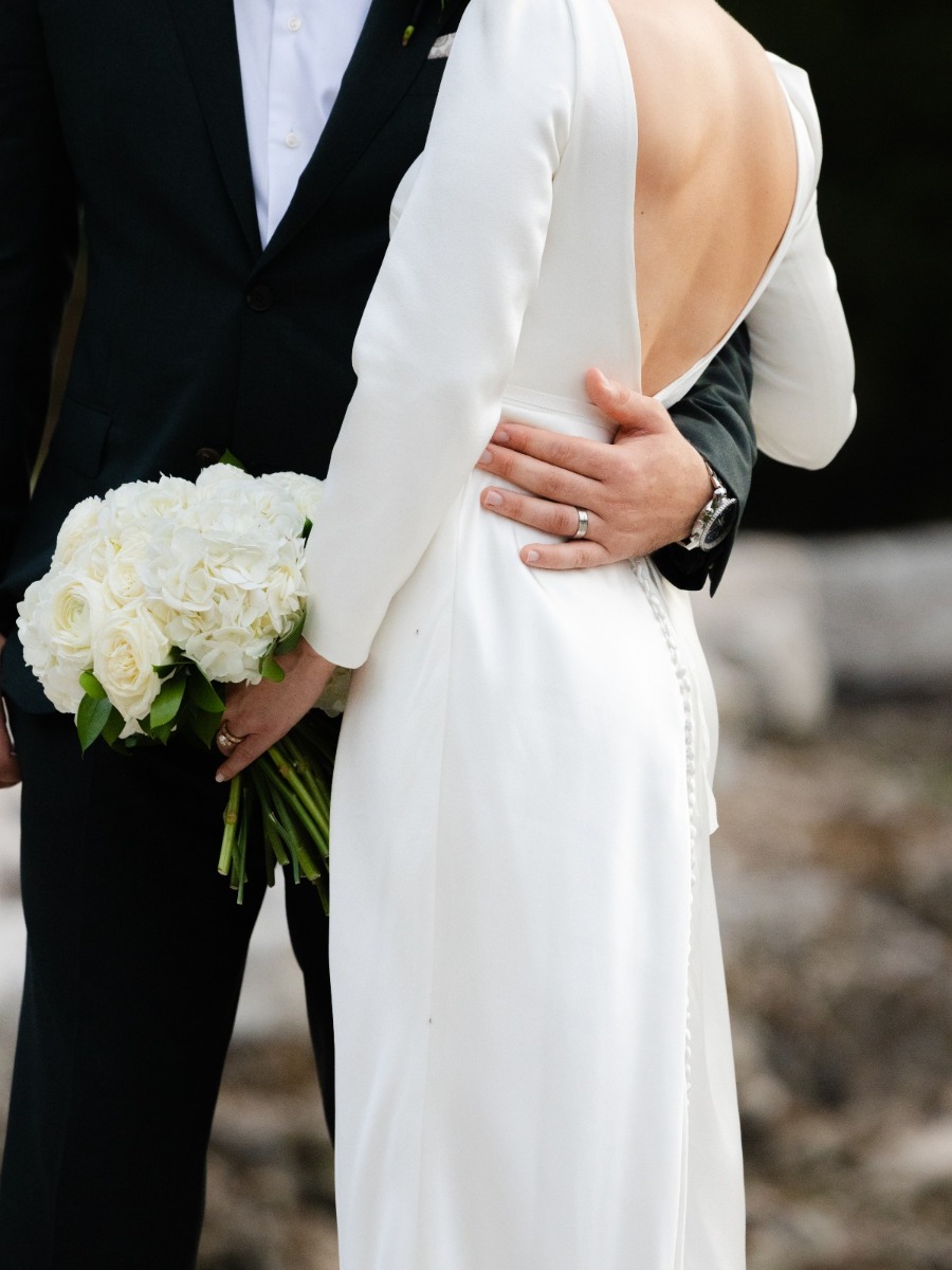 A simply elegant stone quarry wedding filled with memorable magnolias