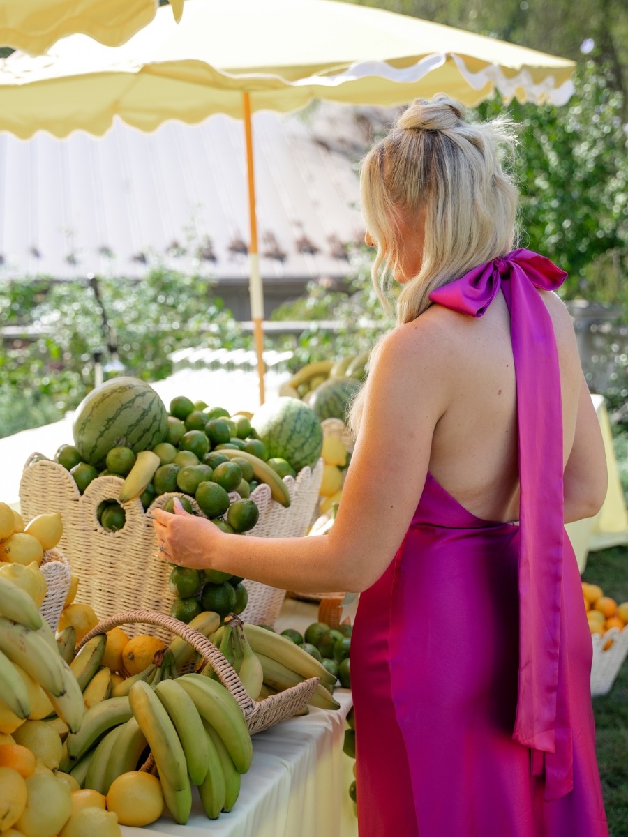 Fresh produce was the star of this citrus-hued celebration