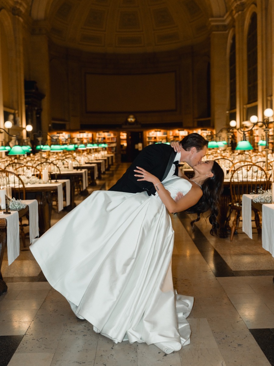 We could write a novel about this Boston Public Library wedding