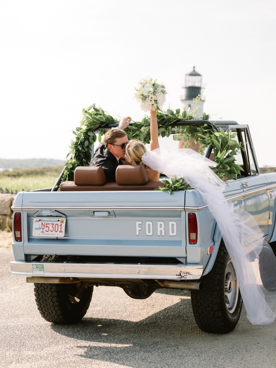 Blue and white met its match at this quintessential Nantucket wedding