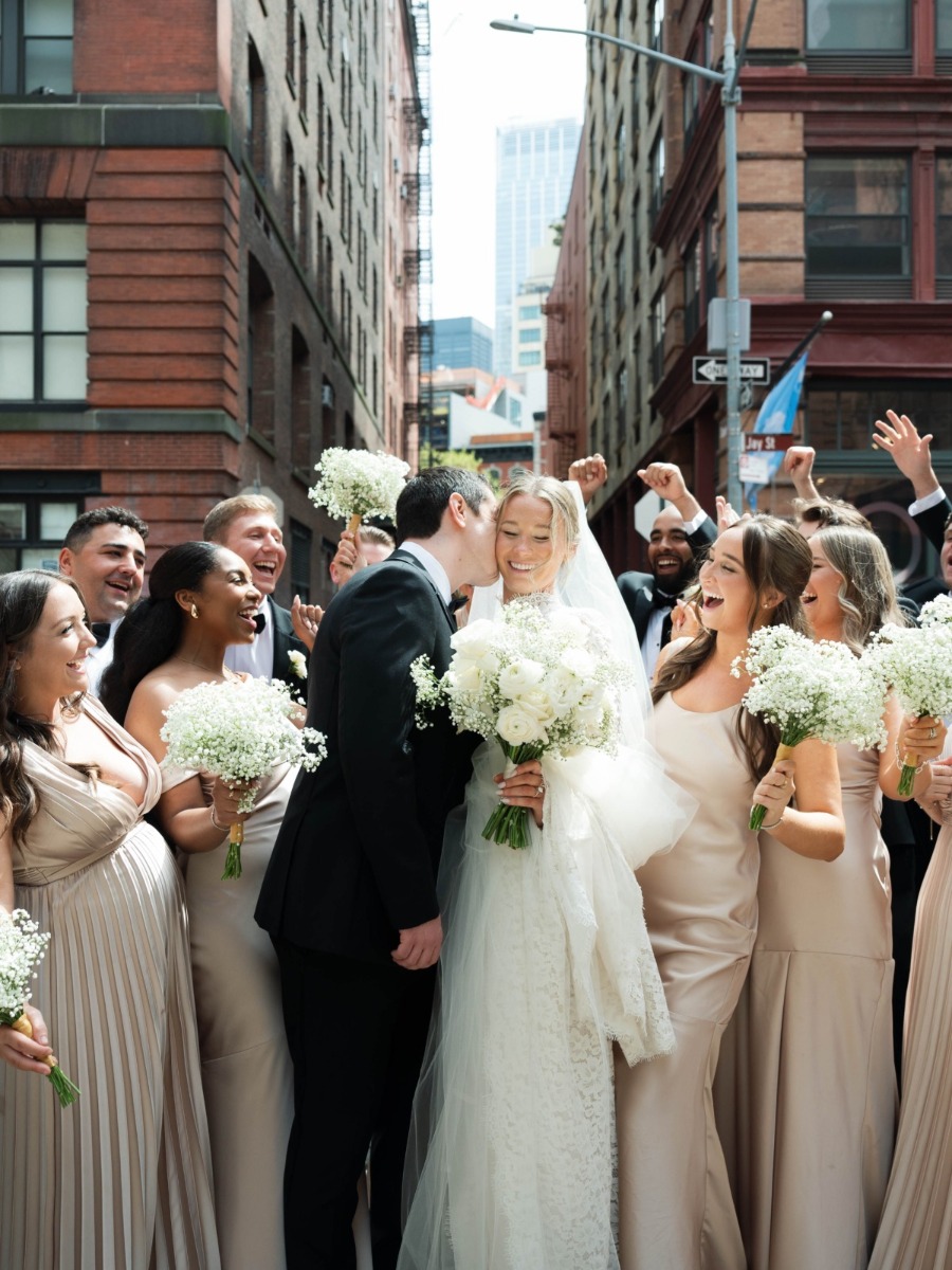 Glamorous Manhattan loft wedding full of candlelit NYC nostalgia