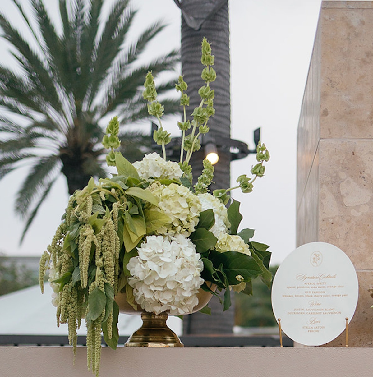 green floral arrangement
