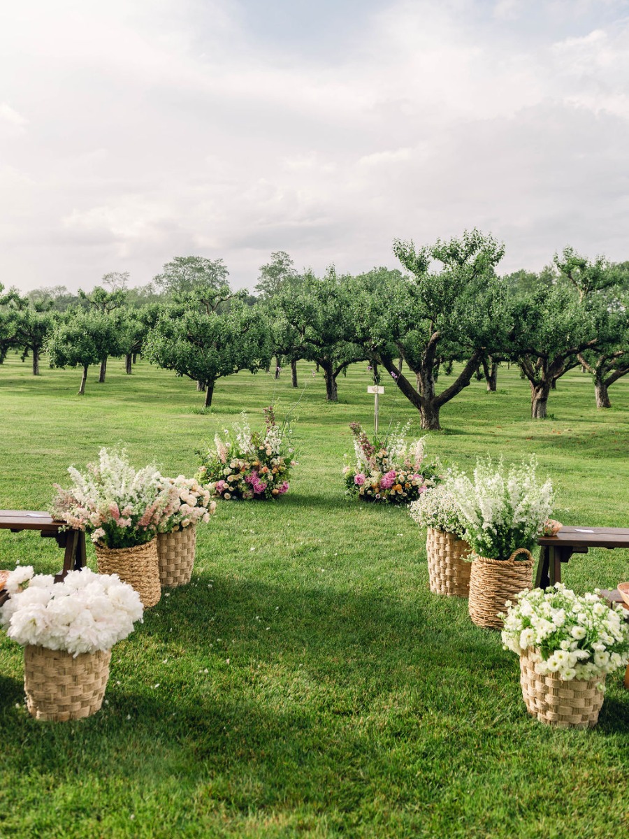 Hot take: give us an orchard wedding over a vineyard any day...