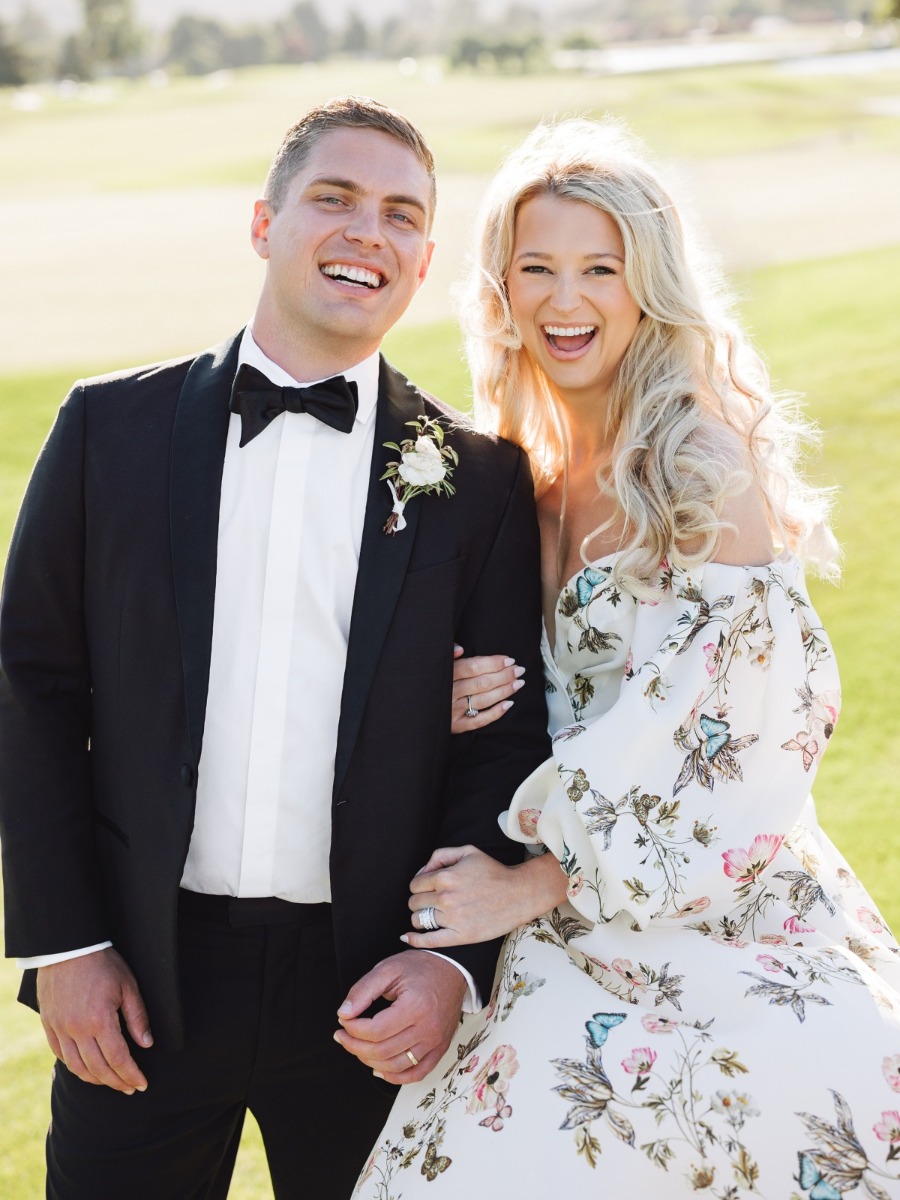 The bride's dress was the inspiration for this quiet luxury wedding