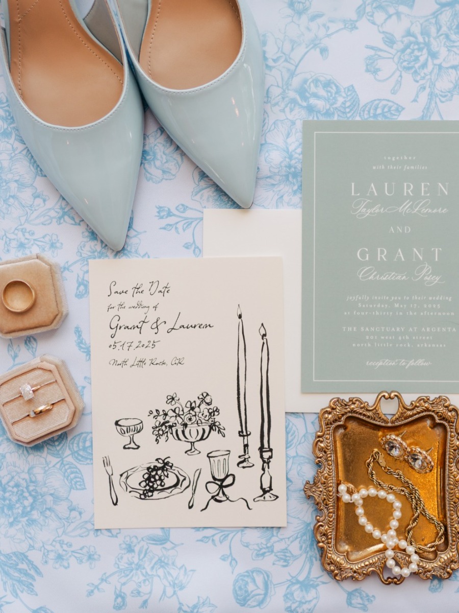 What if the classic blue and white wedding went pastel...