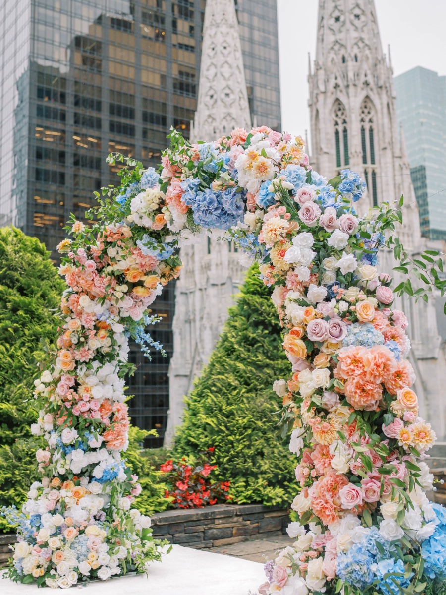 A chic pastel wedding at the iconic 620 Loft and Garden, NYC